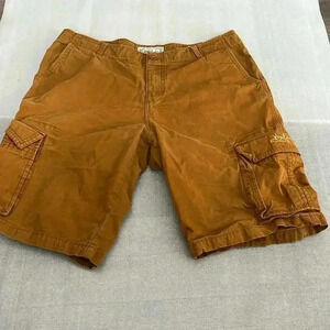 [36]The Cabostyle Relax Cotton  Yellow Brown Cargo Short- Made in Mexico